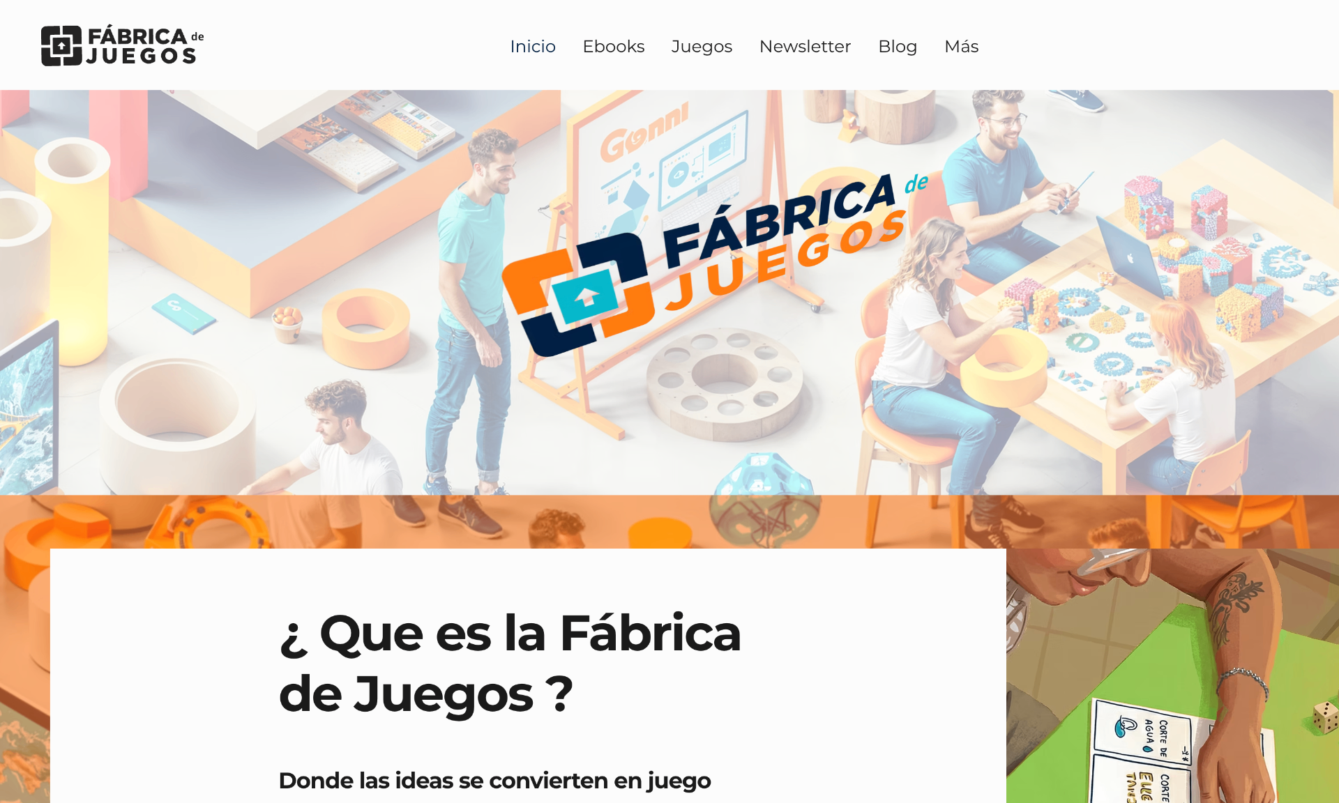 Captura de la web del proyecto
